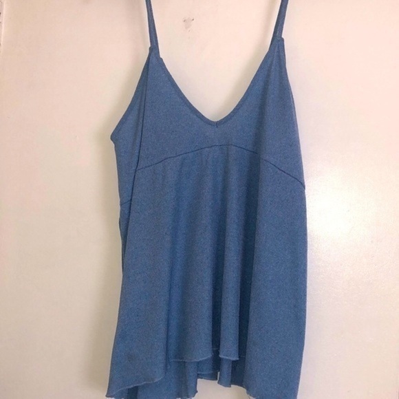 Zara Blue Flowy tank top size small - Picture 2 of 3